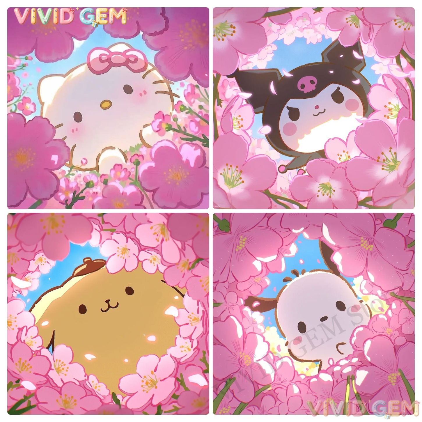 Resin Art Wallpaper - VIVID GEM サンリオ フルドリル ダイヤモンド刺繍 マイメロディ