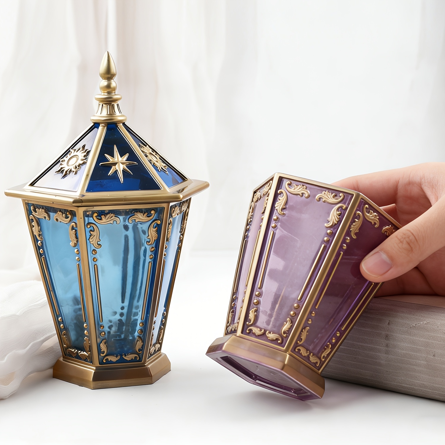 星と月の六角形ボトル、蓋付きシリコン容器樹脂型、DIYジュエ - Resin Art Case のレビューと価格